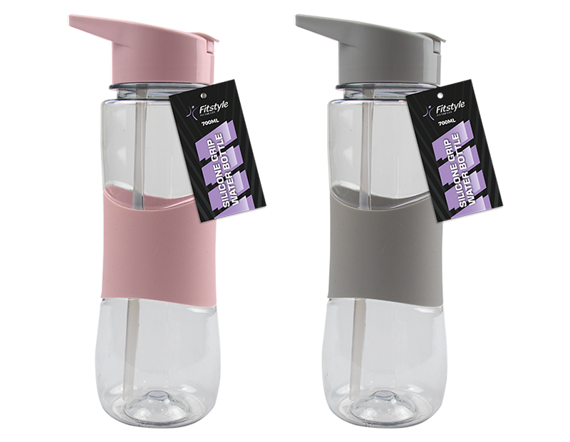 Water Bottle - Pink - Grey